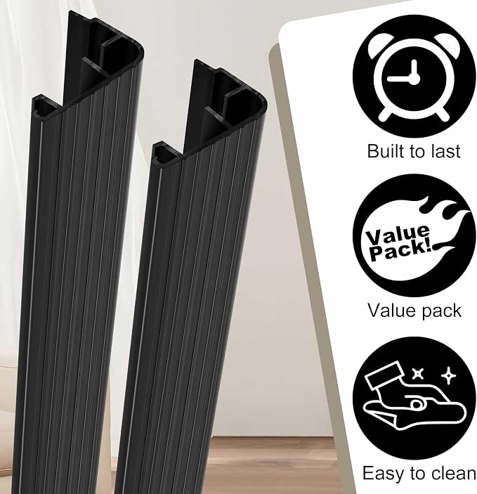 2 Pcs 36" L Fixed Vinyl Sill Threshold Cap 1-5/32 Inches High, Exterior Door - Image 3