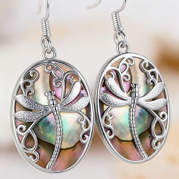 Multi-Color Gemstone Drop Earrings, Dangle Style, Hook Design