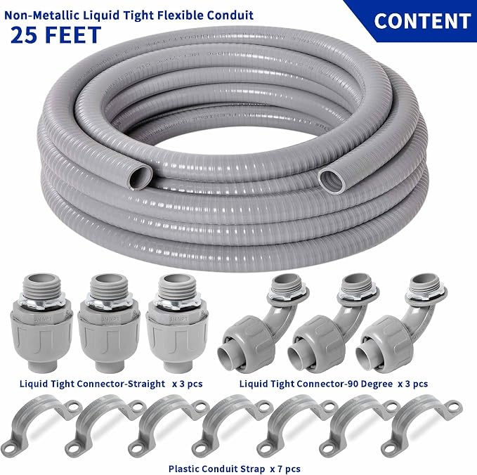 Yariwiz Flexible Electrical Conduit Liquid Tight PVC Conduit Kit - Image 3