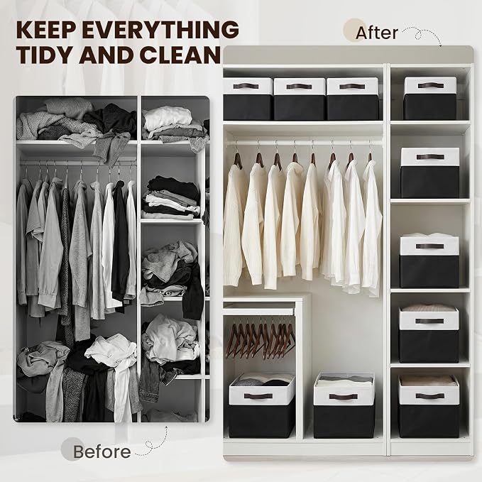 6 Pack Closet Organizers and Storage Bins, Cute Dorm Room Essentials - Image 6