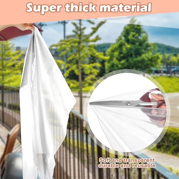 Beveer Window Insulation Kit 63 Inch X 15 ft, Cuttable Film, Waterproof | - Image 3