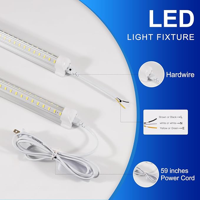 XLNYUUI Led Shop Lights, 4FT LED Light 50W 6500K 7000LM Led Daylight, Garage - Image 4