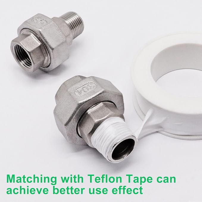2Pcs Cast Pipe Fittings Union, 3/8" NPT Female x 3/8" NPT Male Thread 304 - Image 4