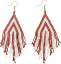 INK+ALLOY Game Day Earrings for Women, Luxe Beaded Fringe Earrings for Football Gameday Outfits, Handmade Jewelry for College Students, Team Gifts, Teachers, Football Moms