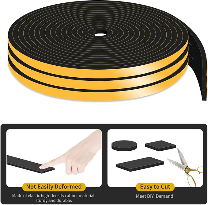Weather Stripping Door Seal, High Density CR, 1/4 in x 1/8 in x 39Ft | Air - Image 7