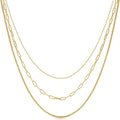 Natural Freshwater Baroque Pearl Necklace 14K Gold Plated Dainty Choker Necklace for Women Girls Snake Chain/Cuban Link/Paperclip/Ball Beaded Chain/Tennis Chain Fashion Jewelry for Gift