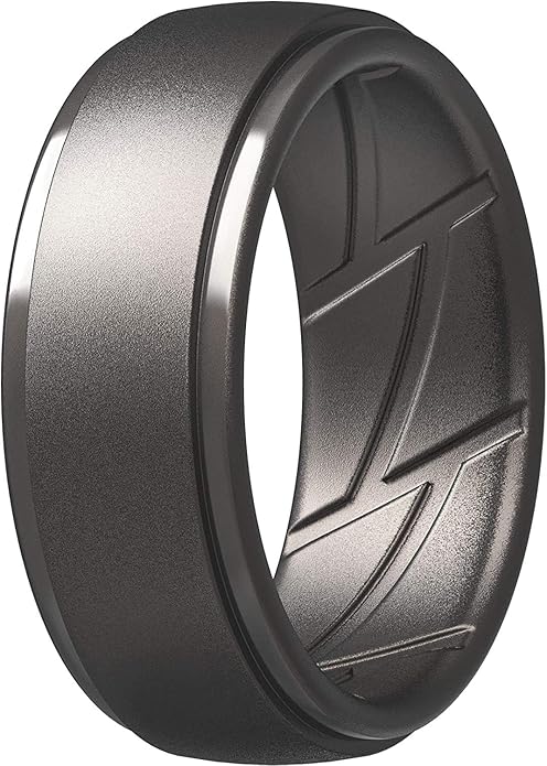 ThunderFit Men's Silicone Rings 10mm Wide 2.5mm Thick Rubber Bands, Breathable, Variety Multipack 1-10