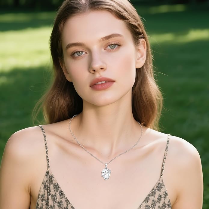 Birthstone Necklace for Women Sterling Silver Teardrop Pendant Necklace Birthday Jewelry Gift for Women