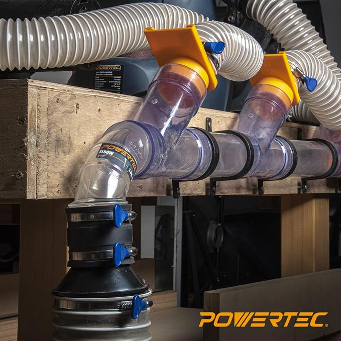 POWERTEC 70337-P6 2-1/2" Dust Control Flex Cuff w/Adjustable Key Hose Clamps - Image 6