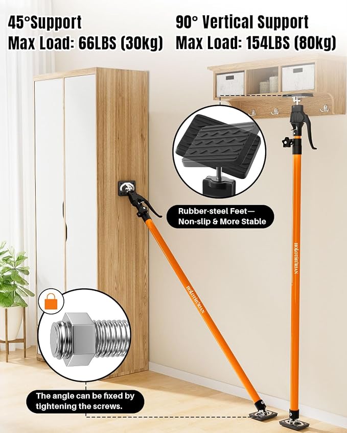 HOLOTHURIAN Cabinet Jack Support Pole, 49.2-114.2 inches Third Hand Tools - Image 2