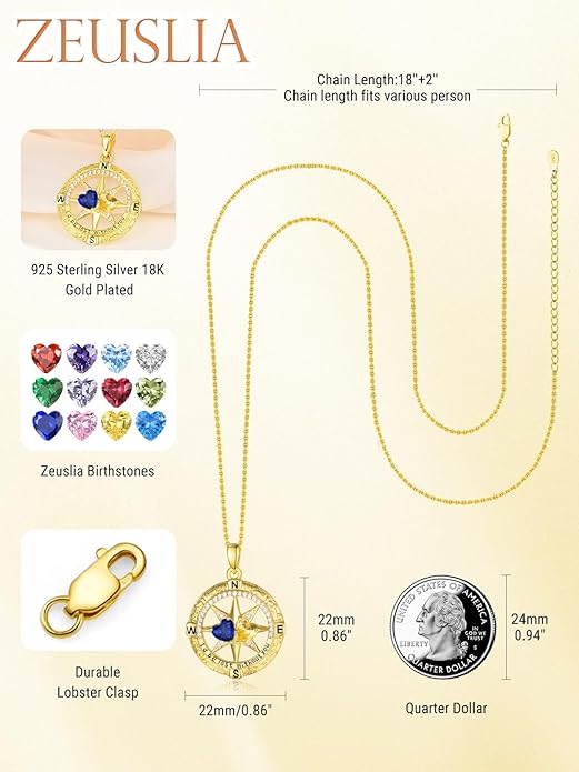 Valentine's Day Gifts for Wife 925 Sterling Silver Double Birthstone Pendant Necklaces I Love You for Always and Forever Necklace Anniversary Birthday Gifts for Wife Girlfriend Mom Her