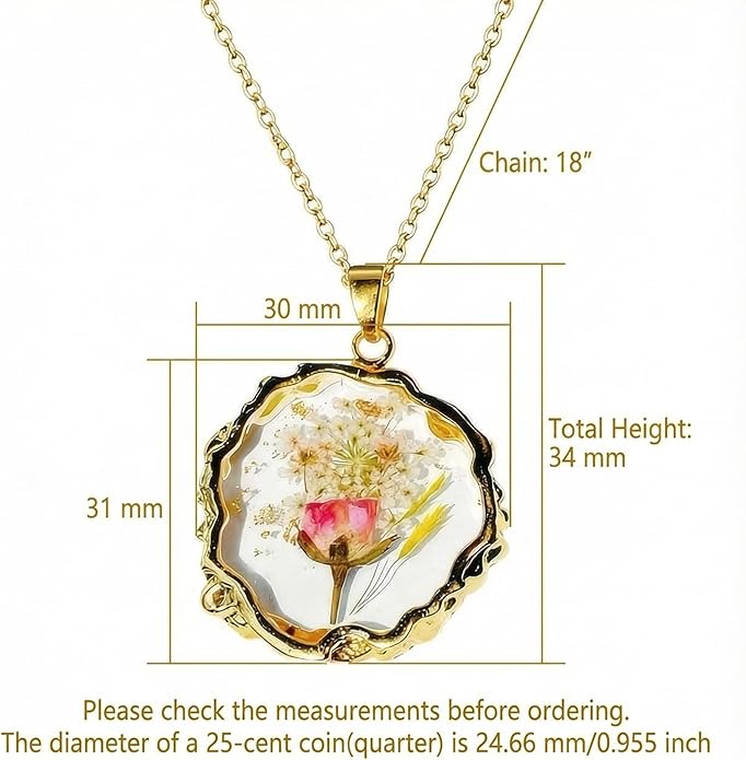 Birth Flower Necklace,1-12 Birth Month Flower Handmade Pendant Necklaces for Women Personalized Custom Floral Jewelry,Boho jewelry,Birthday Gift for Women Girls Best Friend