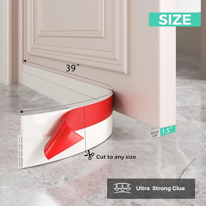 Hojoy Under Door Draft Stopper, Door Weather Stripping Door Seal, 6 Pack | - Image 4