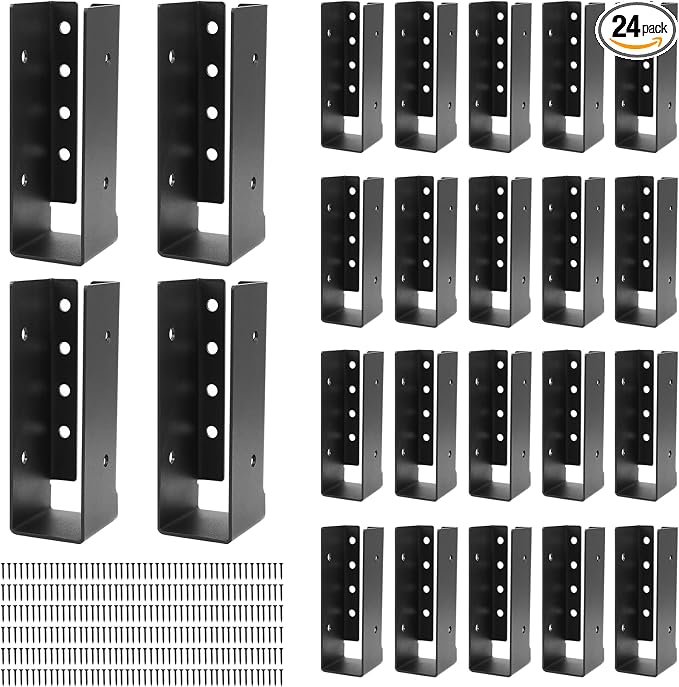 2x6 Joist Hanger 24PCS, Outdoor Trim Concealed-Flange Joist Bracket | Railing by YVHFWOY