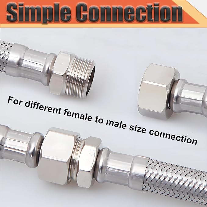 3/4" NPT Male to 1/2" NPT Female Reducer Bushing, 304 Stainless Steel Pipe Hex - Image 7