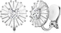 Clip on Earrings Women, 14K Gold Hoop Clip-On Earrings for Women, Hypoallergenic Non Pierced Croissant Earrings