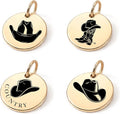SM Design Western Charm Set of 4 – Stainless Steel Western Charms for Bracelets & Necklaces – Cowgirl, Ranch & Country Style Jewelry Charms – Western Gift for Women & Moms