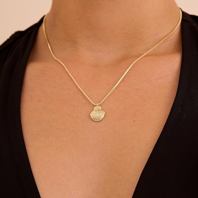 14K Gold Plated Dainty Pendant Butterfly Bead Boot Bee Baseball Flower Compass Airplane Heart Hummingbird Tree Necklace Simple Jewelry Gift for Women