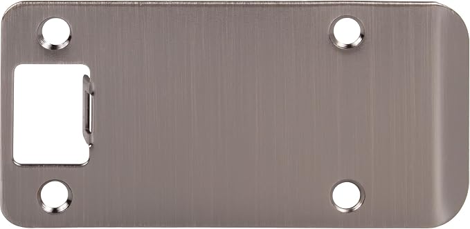 Round Corner Extended Lip Strike Plate, 2-1/4" x 4", Antique Nickel by StoneHarborHardware