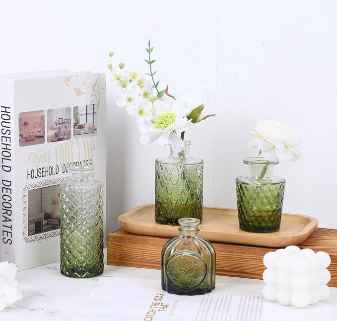 CUCUMI 12pcs Bud Vases for Centerpieces, Decorative Flower Vases for Wedding - Image 3