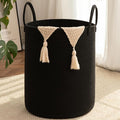 OIAHOMY 60L Nursery Hamper Laundry Basket Laundry Hamper Black | collapsible by MasterofSpaceOptimization