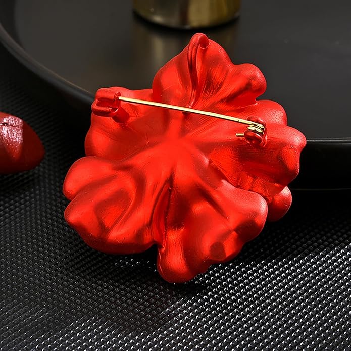 Red Rose Flower Brooches and Pins for Women Costume Jewelry Brooch Pins Broches Jewelry for Women Elegant Lady Pin