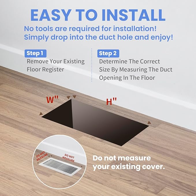 Howeall 4x14 Inches Heavy Duty Walkable Floor Register - Image 6