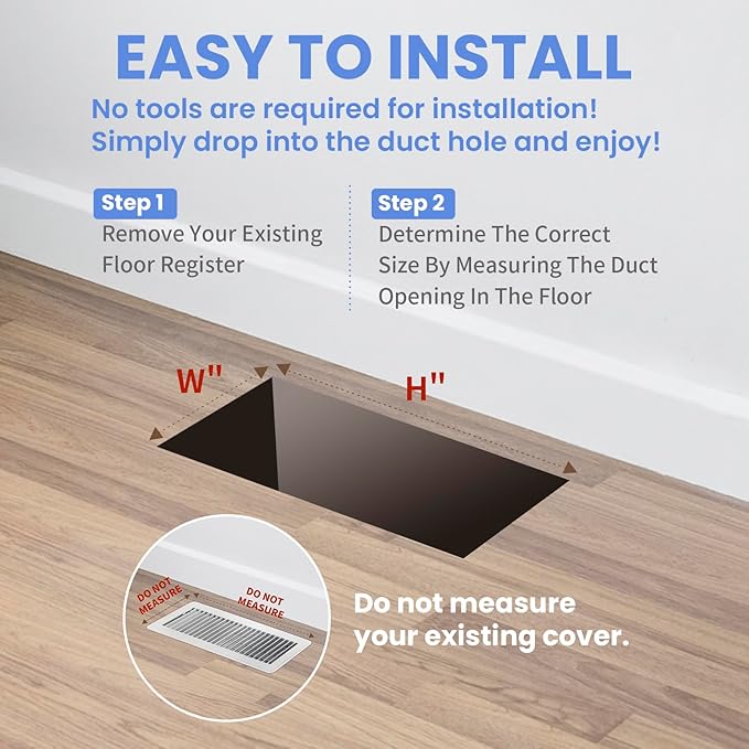 Howeall 4x8 Inches Heavy Duty Walkable Floor Register - Image 6