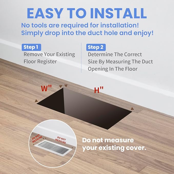 Howeall 4x14 Inches Heavy Duty Walkable Floor Register - Image 6