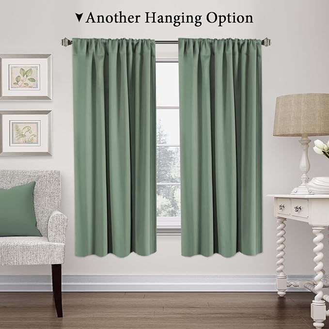 H.VERSAILTEX Blackout Tie Up Curtain 2 Panels Thermal Insulated Window Shade - Image 6