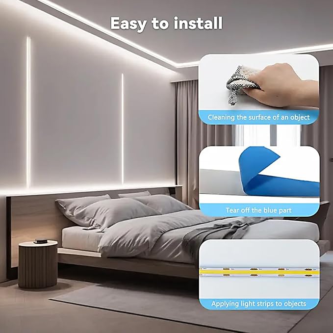 ZSLAIFU A 5V USB LED Light Strip, COB LED Strip Lights, Small LED Strip Light - Image 5