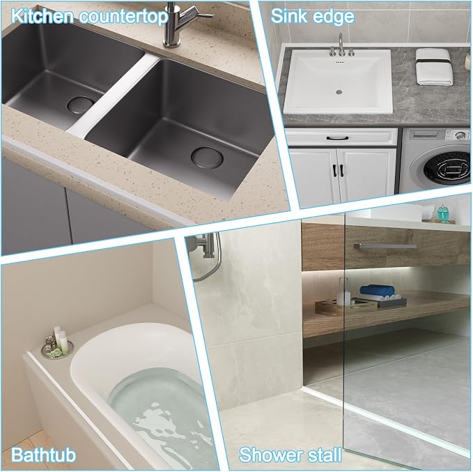 Duzzy 67 Inch Shower Threshold Water Dam Guard, Silicone Rubber Shower Door - Image 5