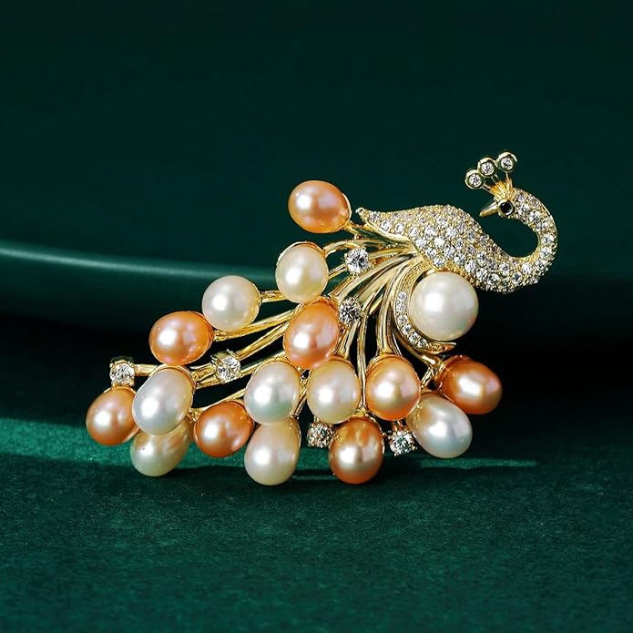 Animal Brooch Insect Bird Brooches Pearl Rhinestone Crystal Brooch 18k Gold-Plated Lapel Pins Jewelry Gifts Birthday Gifts for Women Men