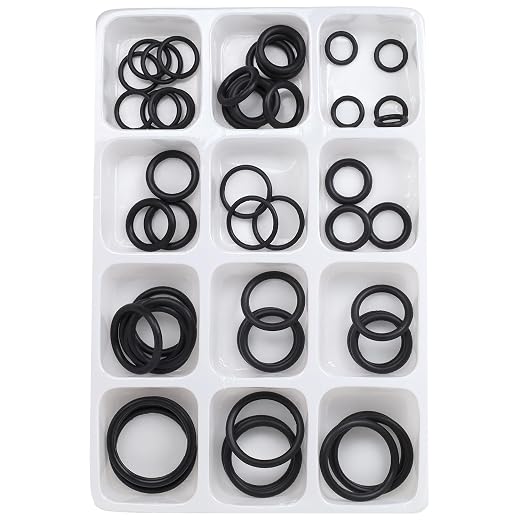 Silicone Universal Black O-Ring Sealing Gasket Washer Seal Assortment Set by StandardAutoPart