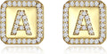 Gold Earrings for Women 24K Gold Filled Initial Earrings for Women S925 Earrings Gifts for Her