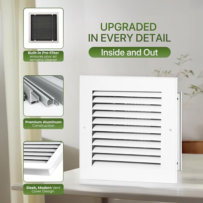 Modern Air Return Grille 6x6 - Image 4