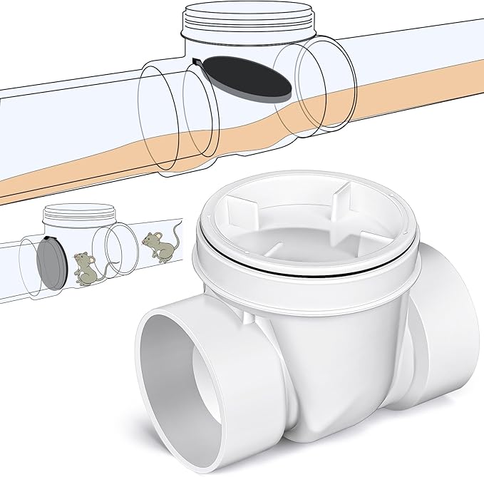 Tondiamo 3 Inch Backwater Valve Drain Backflow Preventer Valve Prevent Sewage by Tondiamo