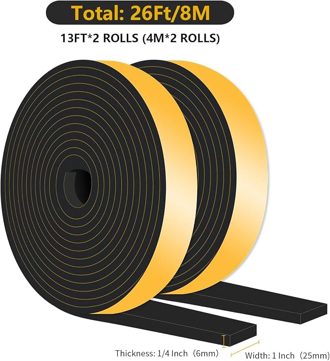 Weather Stripping Door Seal, High Density CR, 1 in x 1/4 in x 26Ft | Weather - Image 4