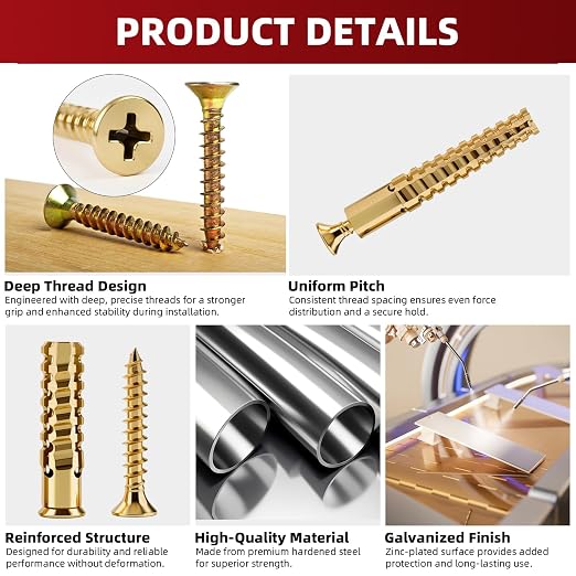 50 PCS Expansion Anchors with Screws - Image 5