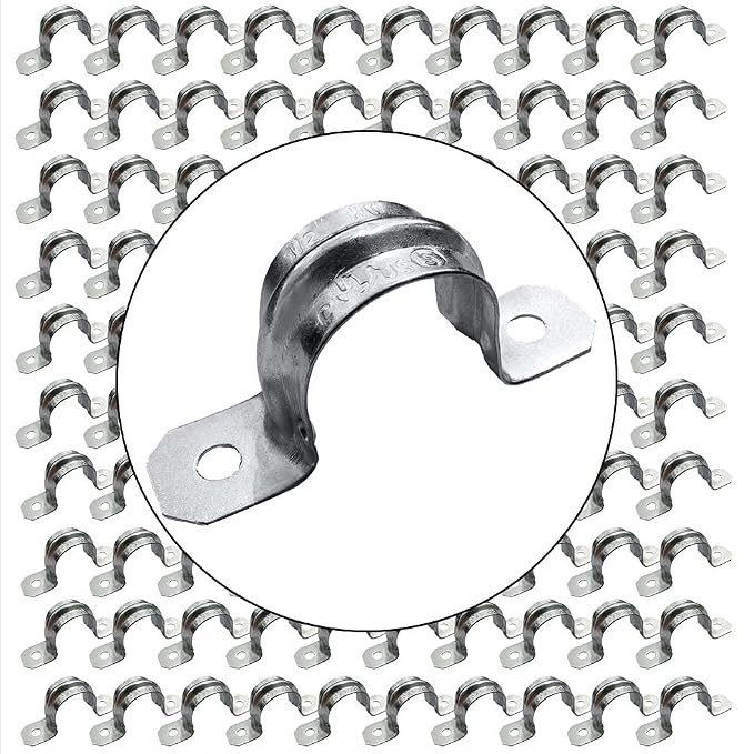1-1/4-Inch EMT Two-Hole Conduit Strap — Reinforced Rib, Heavy-Duty Zinc-Plated - Image 5