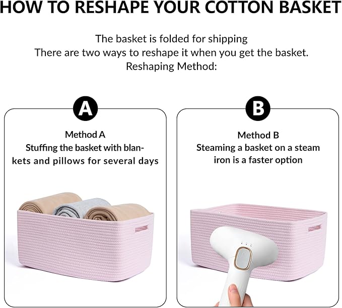 MiniArk Large Storage Baskets for Organizing, Baby Nursery, Toy Bins Box - Image 7