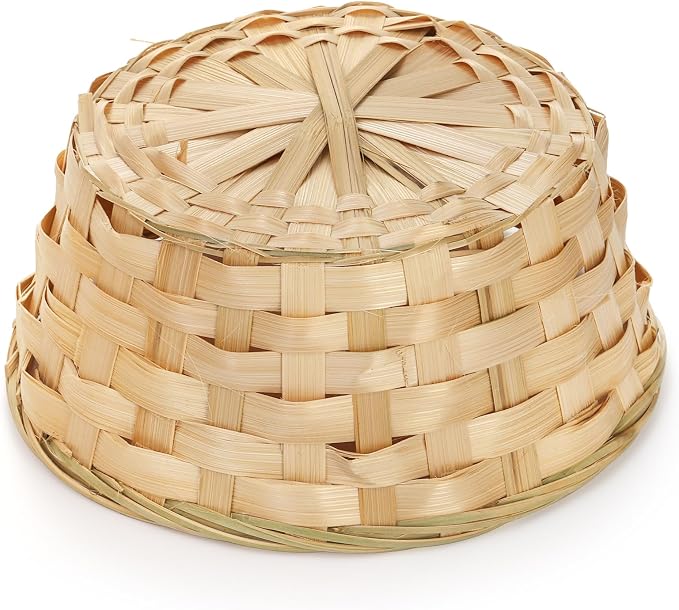 TOPZEA 10 Pack Round Gift Baskets, 8 Inch Natural Bamboo Woven Fruit Basket - Image 8