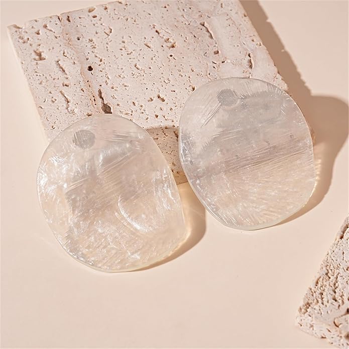 Color Resin Acrylic Earrings,Vintage Candy Color Big Round Studs Earring Chunky Exaggerated Geometric Drop Earring Statement Beach Vacation Jewelry