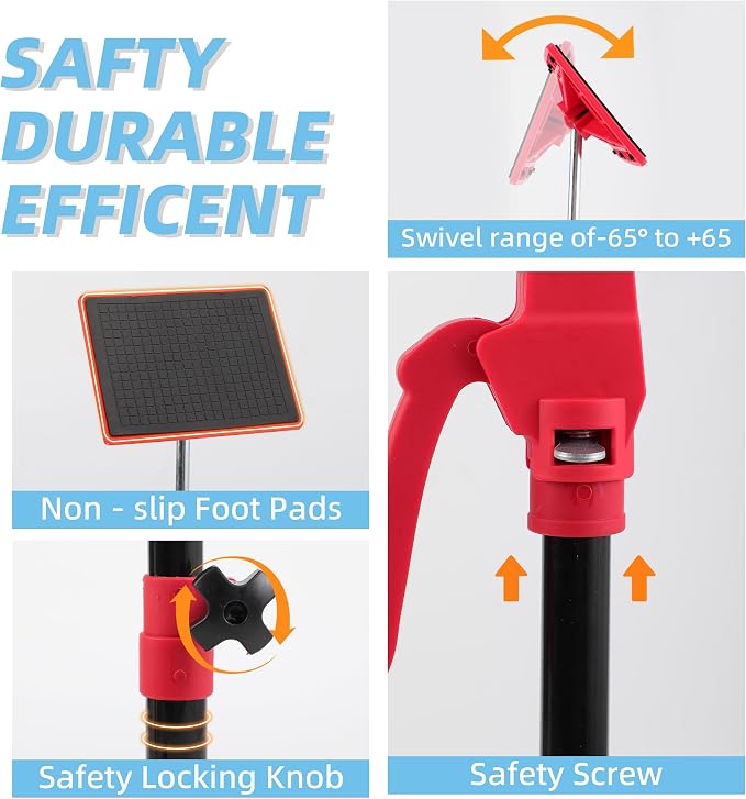 2PK Steel Cabinet Jacks for Installing Cabinets, 21.3-45.6" Adjustable 3rd Hand - Image 8