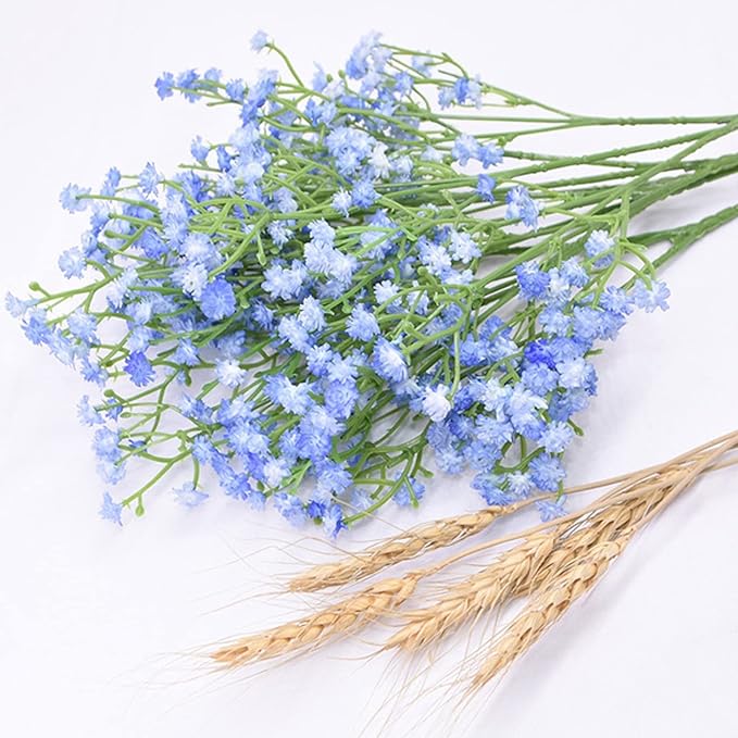 Babys Breath Artificial Flowers Bulk 30 Pcs Blue Gypsophila Faux Flowers | - Image 7