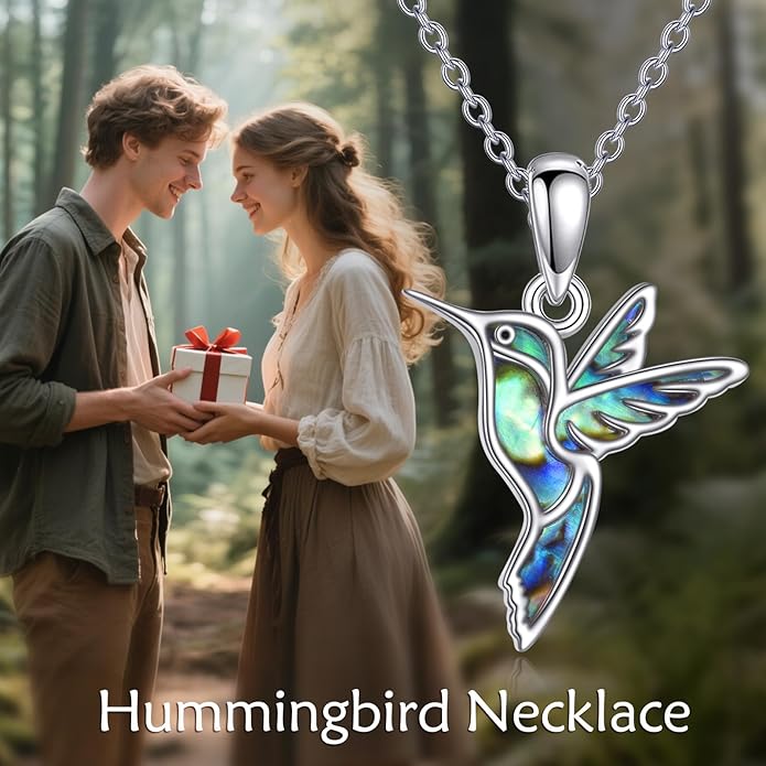 YFN 925 Sterling Silver Hummingbird/Cardinal/Cat Necklace for Women Animal Pendant with Adjustable 18"+2" Chain Jewelry Gift for Christmas, Valentine's Day, Mother's Day, Birthday-Gift Box Included