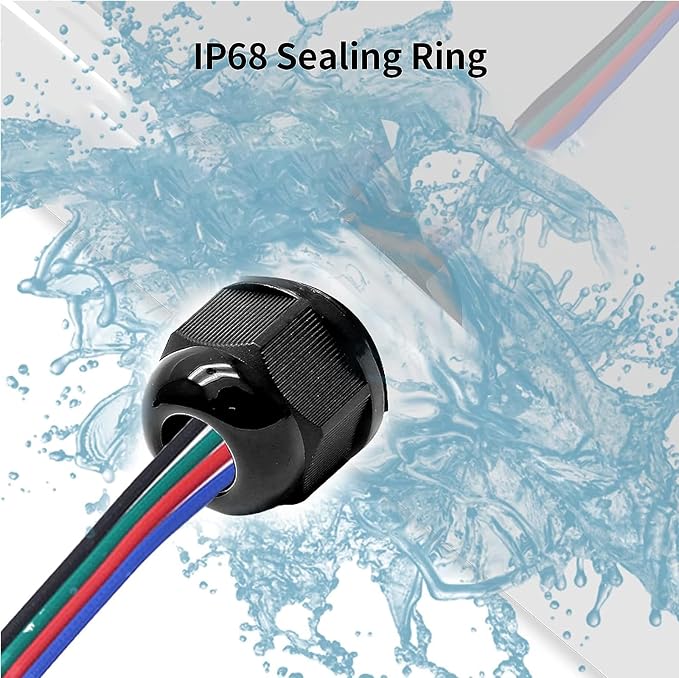 Bonsicoky 20 Pcs Nylon Cable Gland Kit, 1/4" 3/8" 1/2" 3/4" 1" | IP68 Waterproof - Image 4