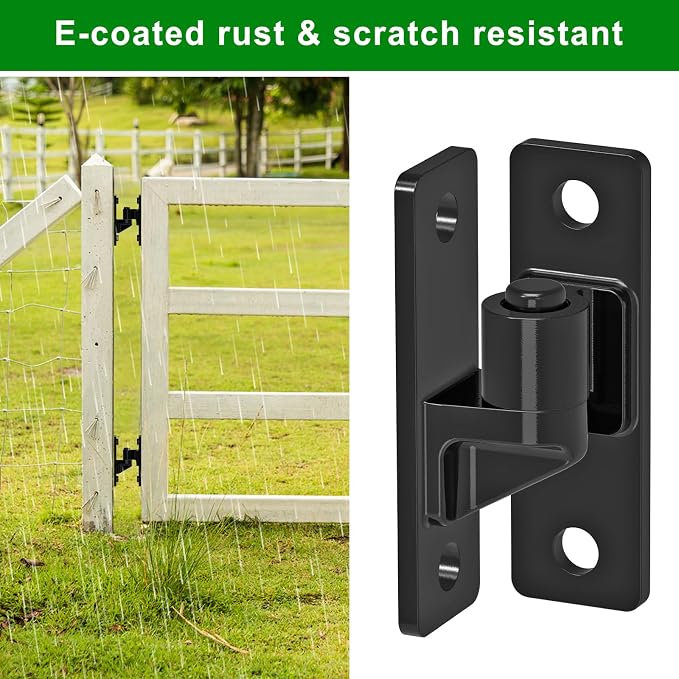 Insaga Heavy Duty Gate Hinges, 6mm Thick Rustproof Hinges - Image 2