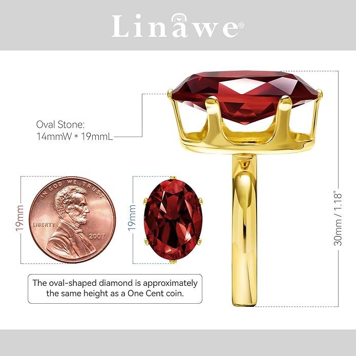 Linawe Cubic Zirconia Imitation Diamond Moissanite Rings for Women, 14K Gold/Rose Gold/Silver Adjustable Chunky Ring, Costume Rhinestone Jewelry for Wedding Engagement