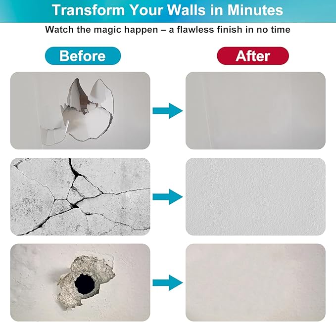 Drywall Repair Kit with 12"x12" Dry Wall Repair Panel, 33-in-One Drywall Patch - Image 4